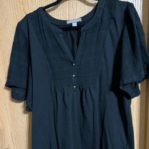 Black summer top XL Peace & Pearls